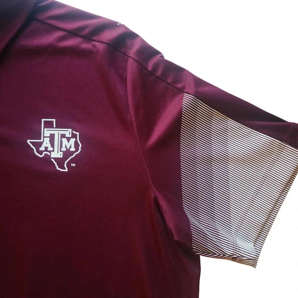 Adidas Texas A&M Aggies Primeblue Polo Shirt Men's‎ XL Maroon Golf